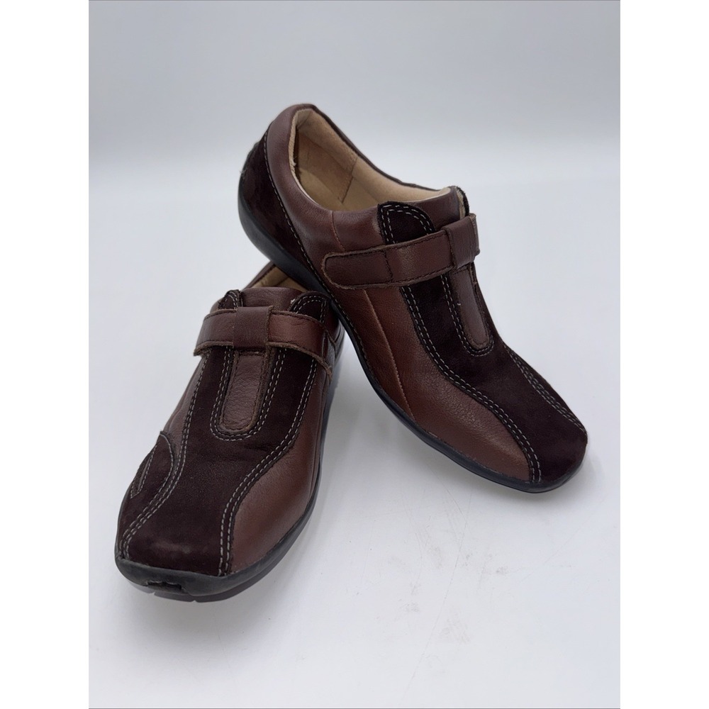 NATURALIZER 'Frasier' Carlo Brown Suede Leather Comfort Oxford Strap Flats 4.5 M